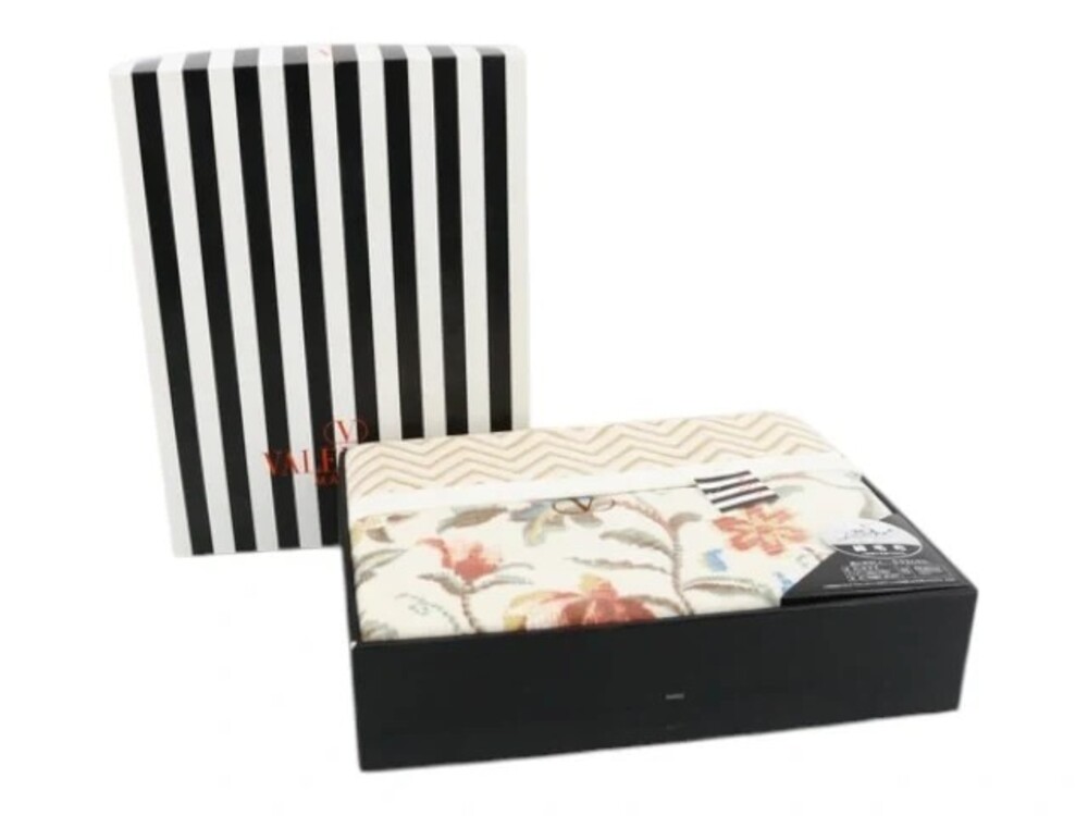 7525 Valentino Cotton Blanket 140 x 200 Brown New in Box